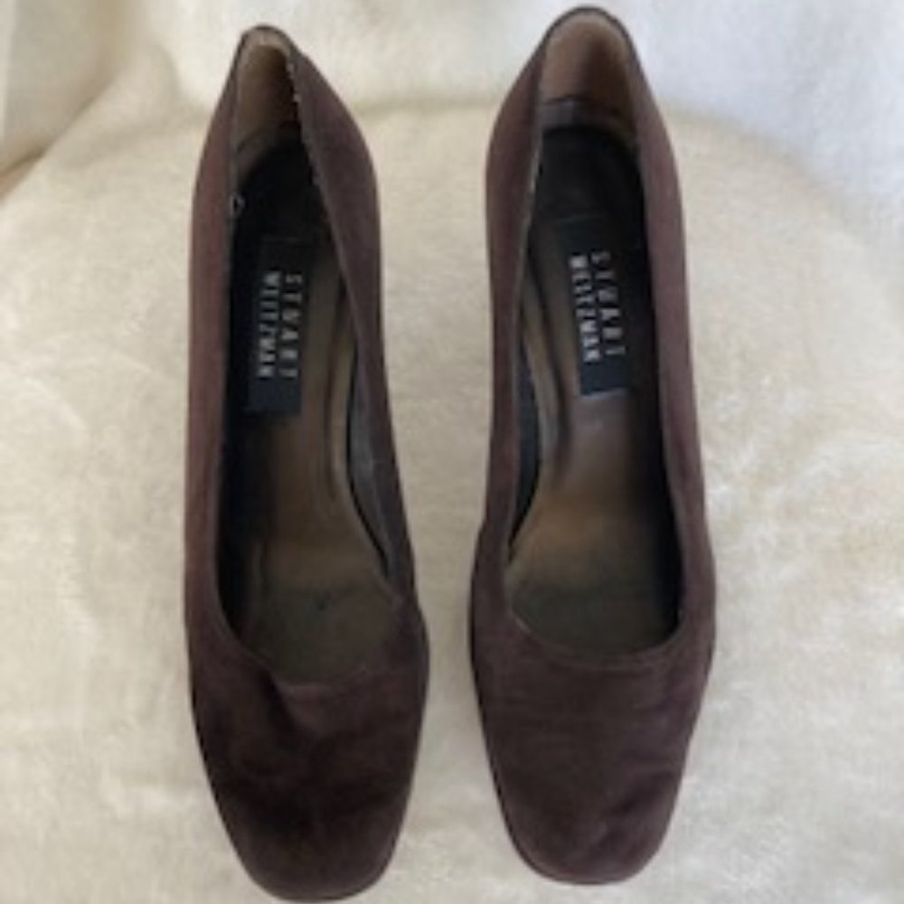 Stuart Weitzman Chocolate Brown Suede Heels